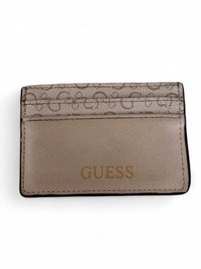 GUESS Taupe Logo-Print Women’s Card Holder